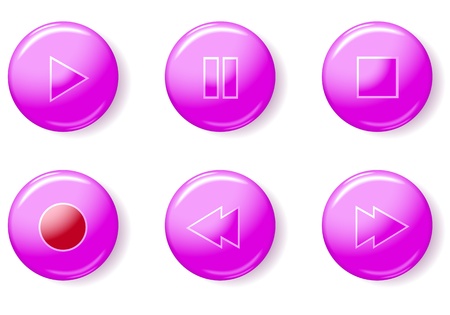 Set of media player 3D buttons

のイラスト素材