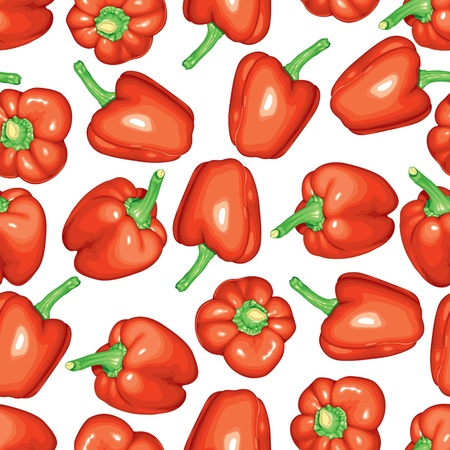 Seamless pattern of sweet red peppersのイラスト素材