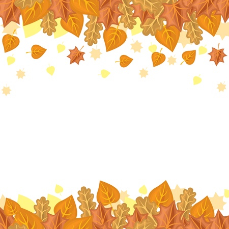 Congratulatory background with autumn leavesのイラスト素材