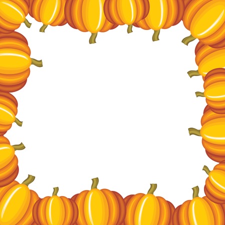 Congratulatory background with orange pumpkinsのイラスト素材