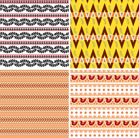 Set of ornament seamless pattern のイラスト素材