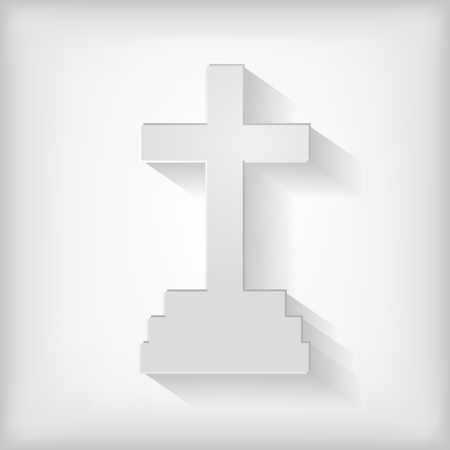 Calvary cross icon in gray backgroundのイラスト素材