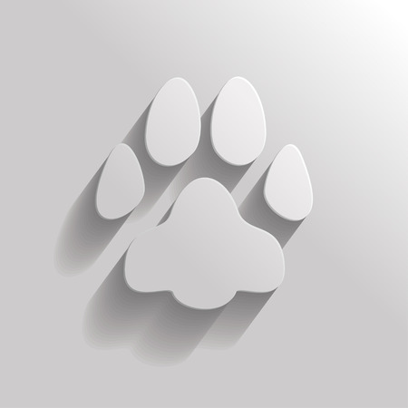 Flat icon of footprint cat pawのイラスト素材