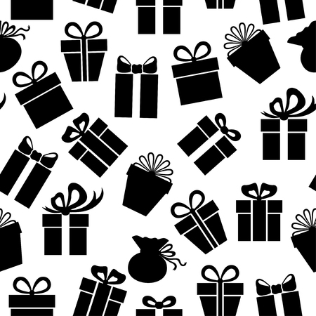 illustrations of gifts pattern seamlessのイラスト素材