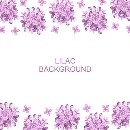 Vector illustrations of Lilac flowers backgroundのイラスト素材