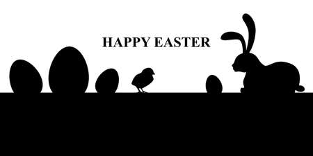 Vector illustrations of easter banner.のイラスト素材