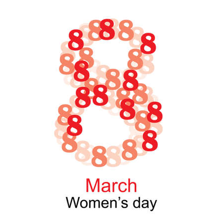 Vector illustrations of March 8 greeting cardのイラスト素材