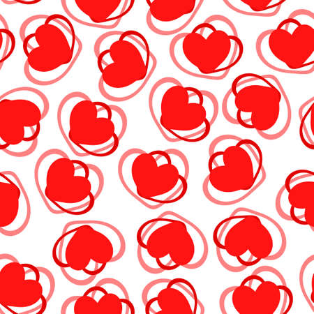 Vector illustration of Hearts pattern seamless for Valentines dayのイラスト素材