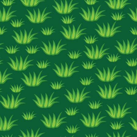 Vector illustrations of green grass pattern seamlessのイラスト素材