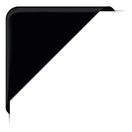 black corner bannerのイラスト素材