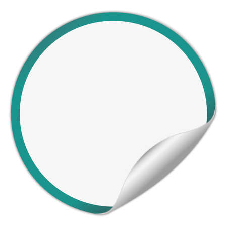 round sticker with green borderのイラスト素材