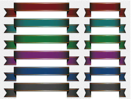 ribbon banners setのイラスト素材