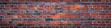 Old red brick wall texture backgroundの写真素材