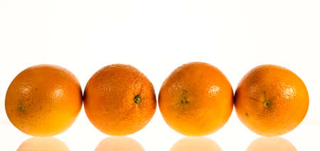 Orange isolated on whiteの写真素材