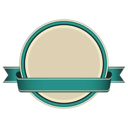 Vintage banner with ribbon on white backgroundのイラスト素材