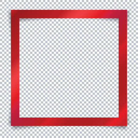 Red frame on transparent backgroundのイラスト素材