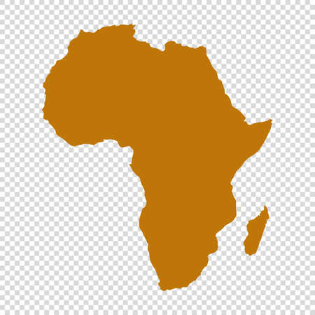 Map of Africa on transparent backgroundのイラスト素材