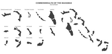 Vector map of bahamas on white backgroundのイラスト素材