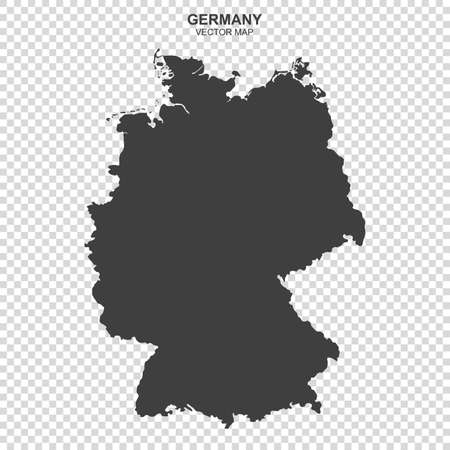 Political map of Germany isolated on transparent backgroundのイラスト素材