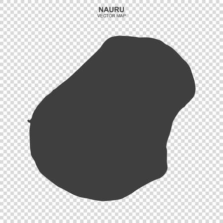 Political map of Nauru isolated on transparent backgroundのイラスト素材