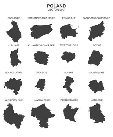 Vector map of Poland on white backgroundのイラスト素材