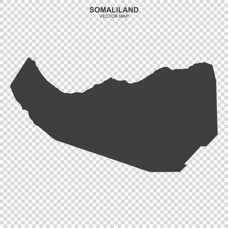 Political map of Somaliland isolated on transparent backgroundのイラスト素材