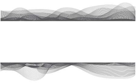 Abstract wave lines frame on white backgroundのイラスト素材