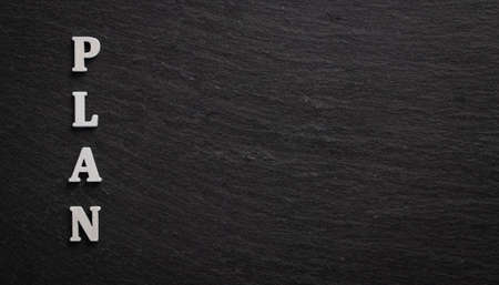 Plan  text on blackboardの写真素材