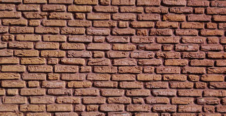 Texture of old red brick wall background