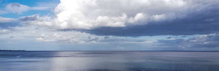 Blue sky with white clouds - nature background