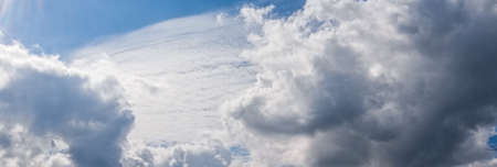 Blue sky with white clouds - nature background