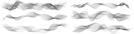 Abstract wave lines on white background