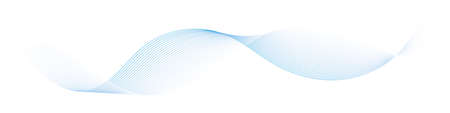 abstract vector blue wave lines on white background