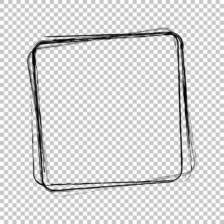 brush frame. Vector design element on transparent backgroundのイラスト素材