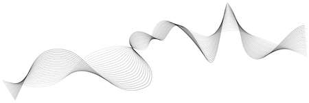 abstract vector wave lines on white background