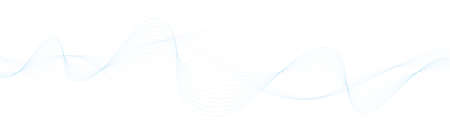 abstract vector green wave lines on white background