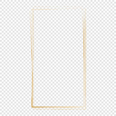 gold brush frame banners on white backgroundのイラスト素材