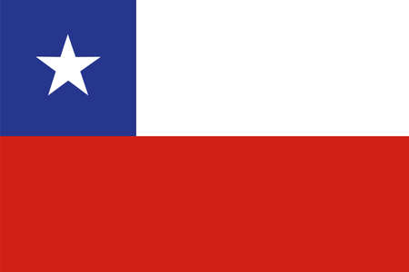 Flag of Chile - vector illustrationのイラスト素材
