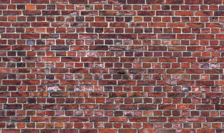 texture of old grunge red brick wall background