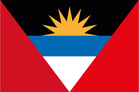 vector illustration of Antigua and Barbuda flagのイラスト素材