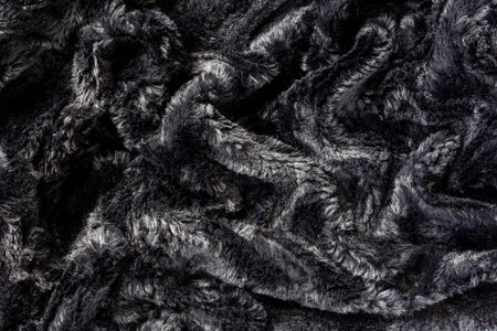 texture of dark colored fur coat