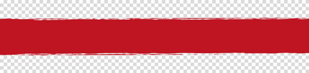 red brush painted ink stamp banner frame on transparent backgroundのイラスト素材