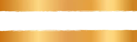 gold brush painted ink stamp banner frame on transparent backgroundのイラスト素材