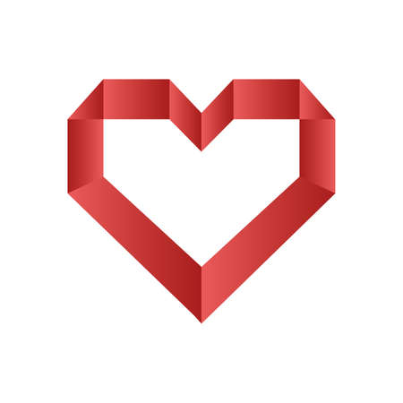 vector icon of red heart signのイラスト素材