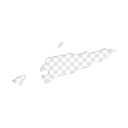 transparent silhouette of East Timor map with shadowのイラスト素材