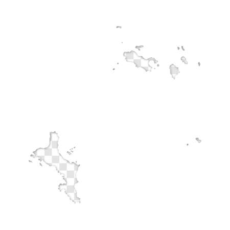 transparent silhouette of Seychelles map with shadowのイラスト素材