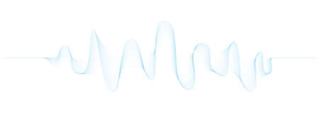 background with abstract vector blue colored sound wave lines