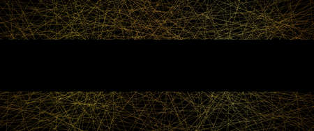 abstract vector texture of gold lines on black backgroundのイラスト素材