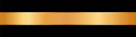 gold colored ribbon banner with gold frame on black backgroundのイラスト素材