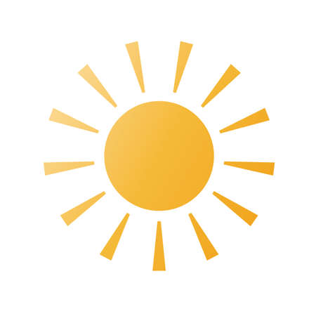 sun web icon - vector design elementのイラスト素材